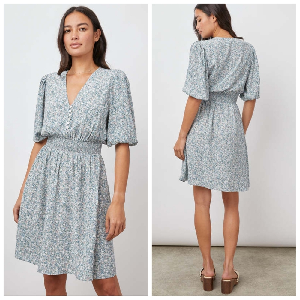 Rails May Mini Dress Bellflower Cottagecore Blue Small